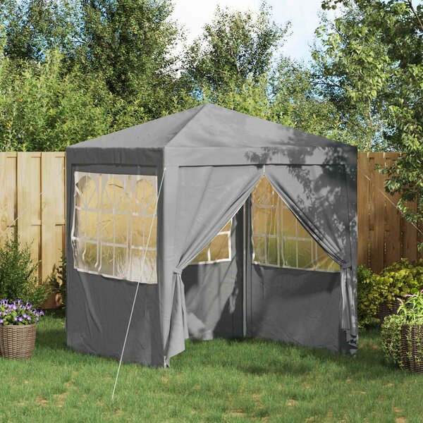 Šator za zabave Svijetlo siva 200 x 200 x 240 cm PE i čelik - Siva / 200 x 200 x 240 cm