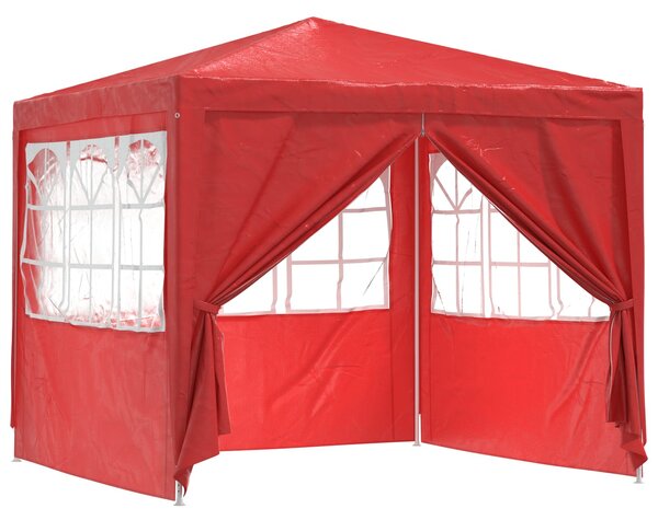 Šator za zabave Crvena 250 x 250 x 240 cm PE i čelik - Crvena / 250 x 250 x 240 cm
