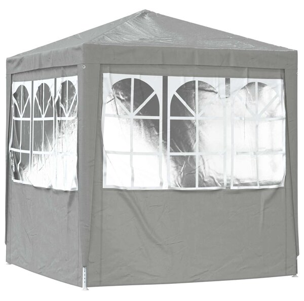 Šator za zabave Svijetlo siva 200 x 200 x 240 cm PE i čelik - Siva / 200 x 200 x 240 cm