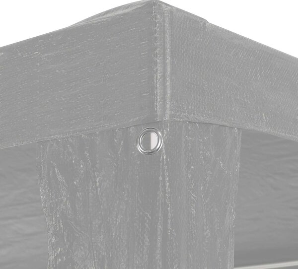 Šator za zabave Svijetlo siva 300 x 300 x 255 cm PE i čelik - Siva / 300 x 300 x 255 cm