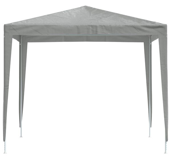 Šator za zabave 250 x 250 x 240 cm Svjetlosiva PE i čelik - Siva / 250 x 250 x 240 cm