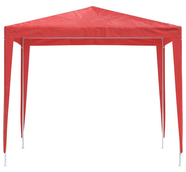 Šator za zabave 250 x 250 x 240 cm Crvena PE i čelik - Crvena / 250 x 250 x 240 cm