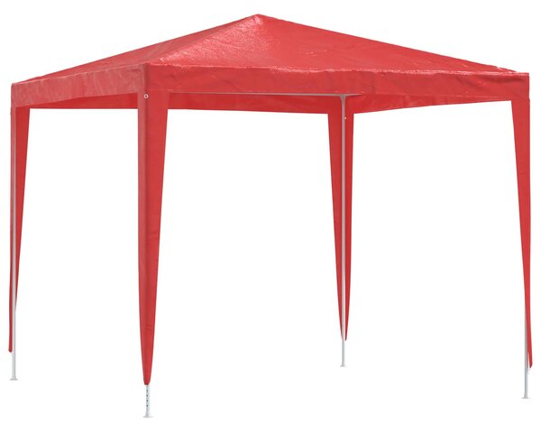 Šator za zabave 250 x 250 x 240 cm Crvena PE i čelik - Crvena / 250 x 250 x 240 cm