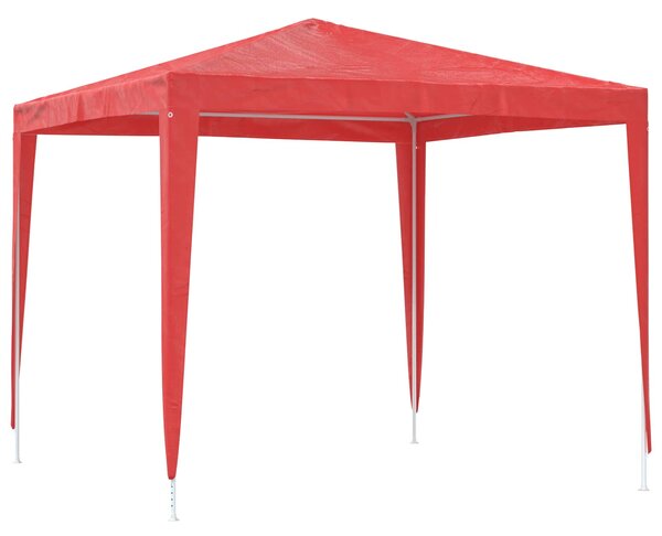 Šator za zabave 250 x 250 x 240 cm Crvena PE i čelik - Crvena / 250 x 250 x 240 cm
