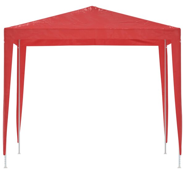 Šator za zabave 250 x 250 x 240 cm Crvena PE i čelik - Crvena / 250 x 250 x 240 cm