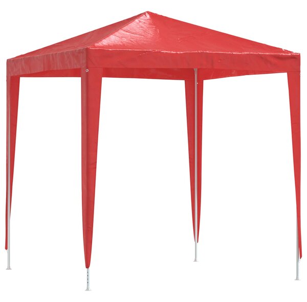 Šator za zabave 200 x 200 x 240 cm Crvena PE i čelik - Crvena / 200 x 200 x 240 cm