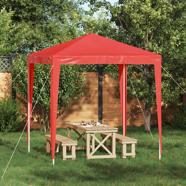 Šator za zabave 200 x 200 x 240 cm Crvena PE i čelik - Crvena / 200 x 200 x 240 cm