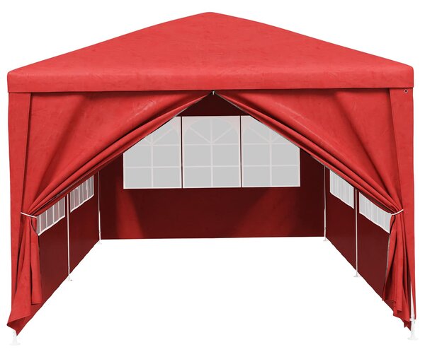 Šator za zabave 600 x 300 x 255 cm Crvena PE i čelik - Crvena / 600 x 300 x 255 cm