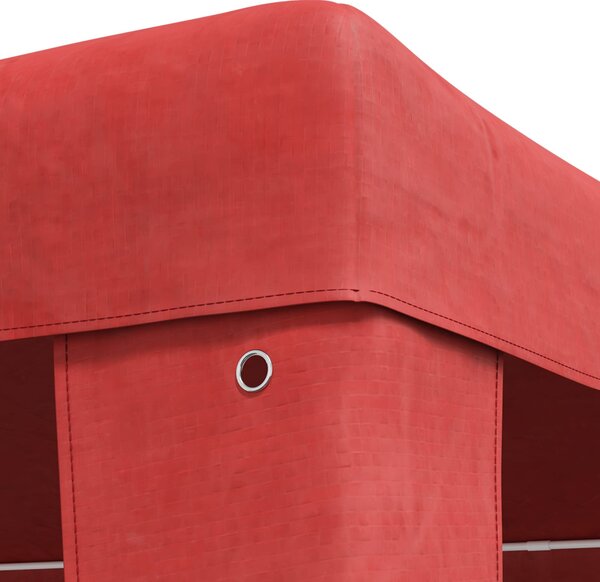 Šator za zabave Crvena 600 x 300 x 255 cm PE i čelik - Crvena / 600 x 300 x 255 cm