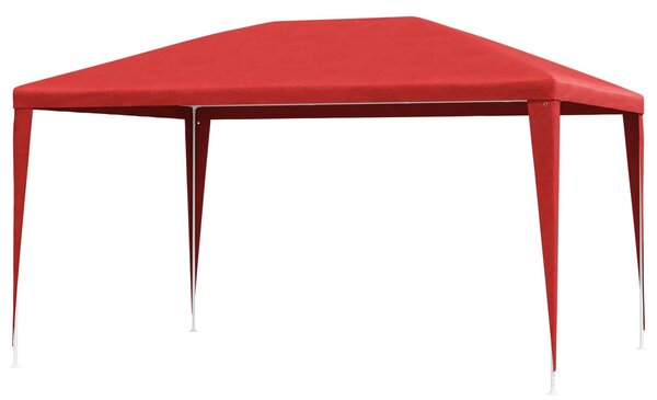 Šator za zabave 400 x 300 x 255 cm Crvena PE i čelik - Crvena / 400 x 300 x 255 cm