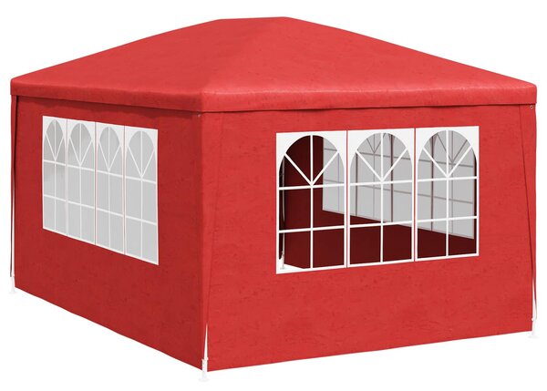 Šator za zabave 400 x 300 x 255 cm Crvena PE i čelik - Crvena / 400 x 300 x 255 cm