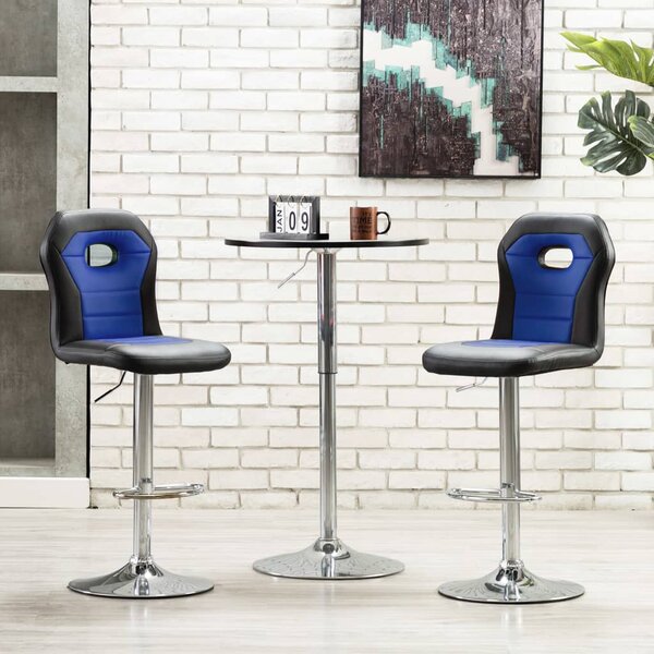 VidaXL Barski stolci od umjetne kože 2 kom plavi