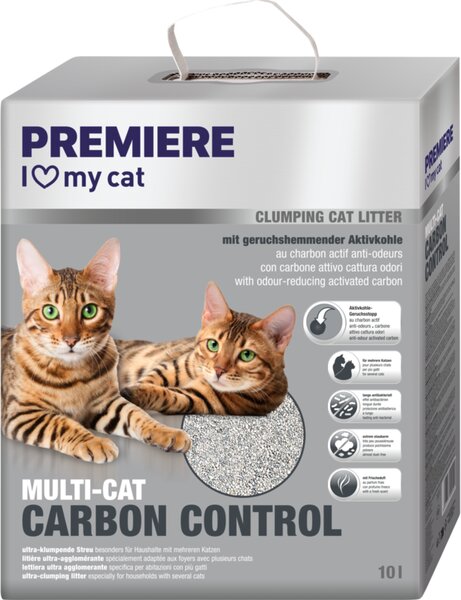 Premiere pijesak za mačke Multi-Cat Carbon control 10 l