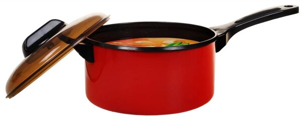 Crveni kuhinjski set za djecu, lonci i hrana, 22 kom, 3+