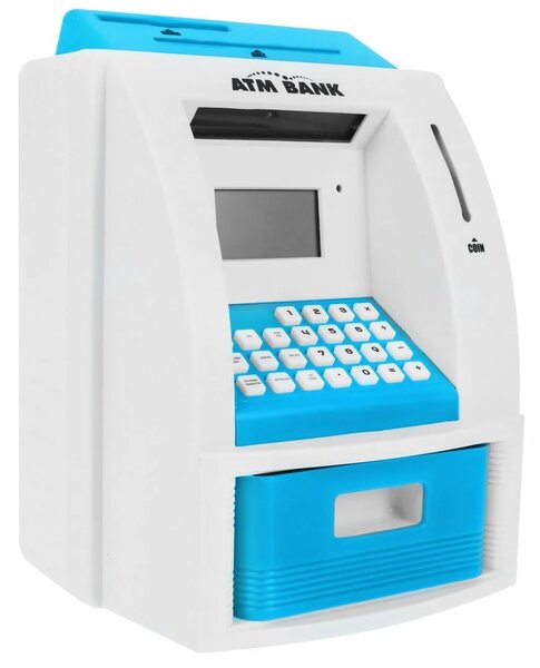 Bankomat-kasica za djecu 3+ plavi s karticom i PIN-om