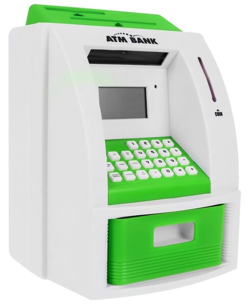 Bankomat-kasica za djecu 3+ zeleni s karticom i PIN-om