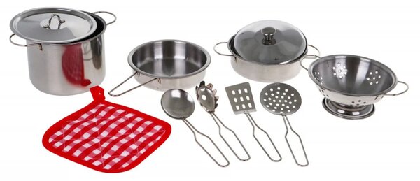 Metalni set lonaca za djecu, 11 kom, 3+