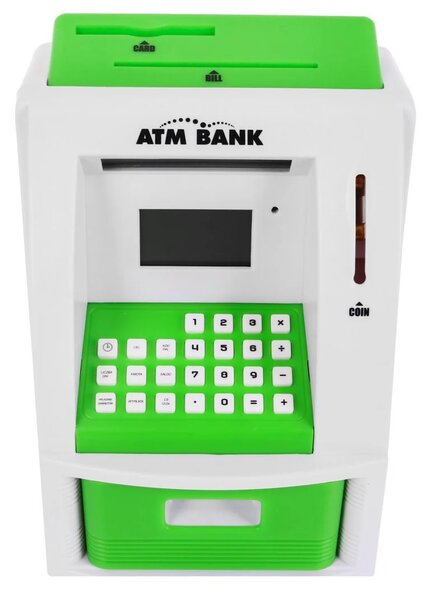 Bankomat-kasica za djecu 3+ zeleni s karticom i PIN-om
