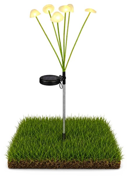Solarna vrtna lampa gljive, toplo LED svjetlo 70 cm