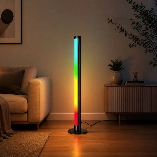 RGB LED kutna podna lampa s aplikacijom, 90 cm