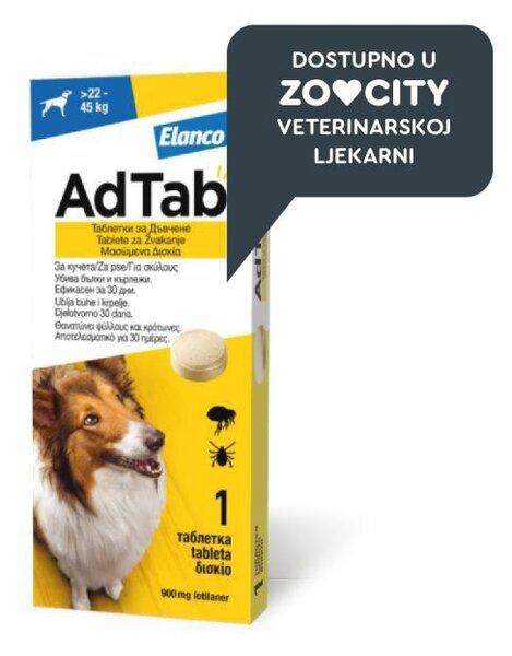 AdTab tablete protiv buha i krpelja za žvakanje za pse
