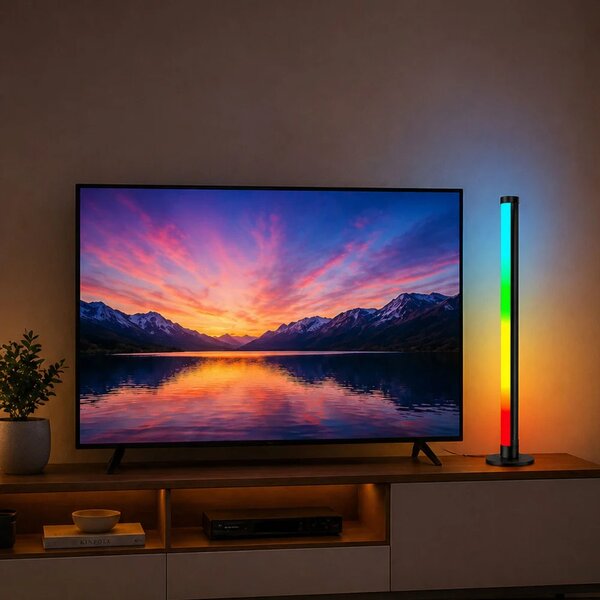 RGB LED kutna podna lampa s aplikacijom, 90 cm