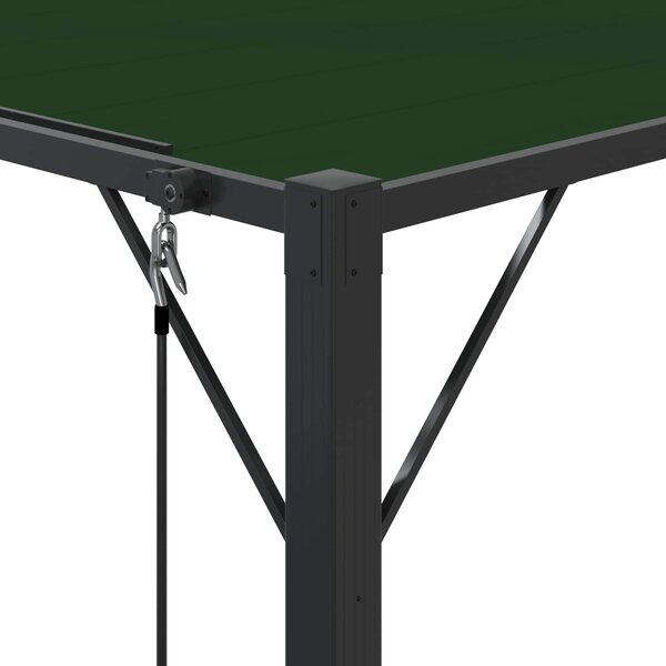Gazebo s krovom s roletnom 3 x 4 x 2,14 m Zelena - Zelena / 3 x 4 x 2,14 m