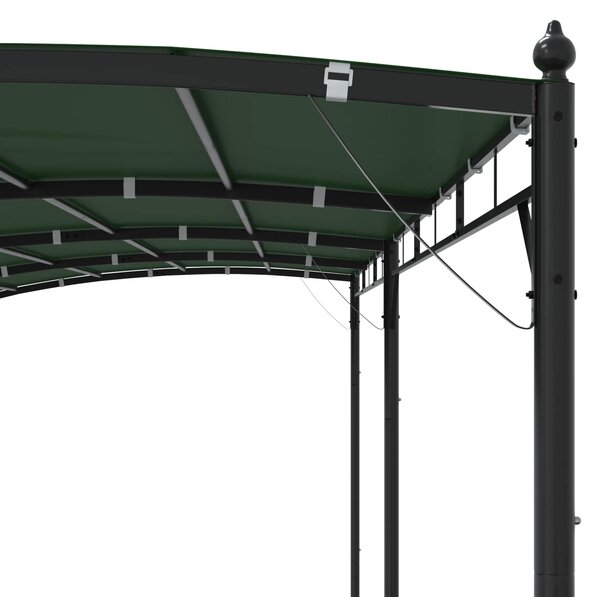 Gazebo 6 x 3 x 2,55 m Zelena Tkanina i Aluminij 180 gsm - Zelena / 6 x 3 x 2,55 m