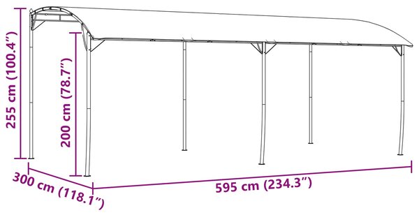 Gazebo 6 x 3 x 2,55 m Zelena Tkanina i Aluminij 180 gsm - Zelena / 6 x 3 x 2,55 m