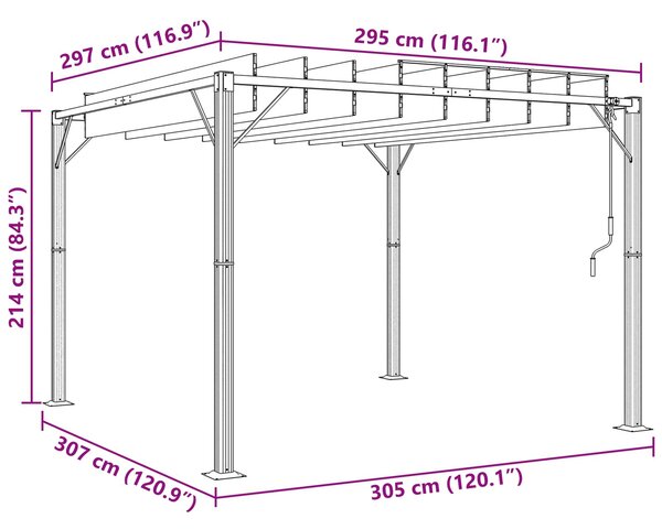 Gazebo s krovom s roletnom 3 x 3 x 2,14 m Zelena - Zelena / 3 x 3 x 2,14 m