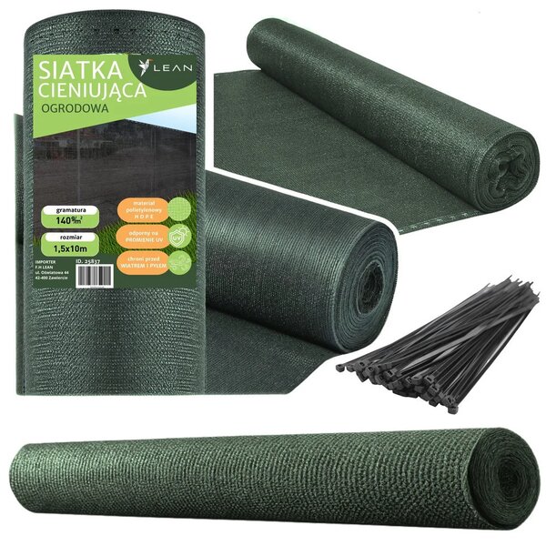 Mreža za sjenu maskirna zelena 1,5×10 m 140 g/m²