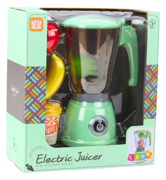 Električni blender za djecu s voćem i čašom, zeleni