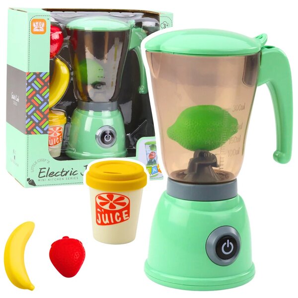 Električni blender za djecu s voćem i čašom, zeleni