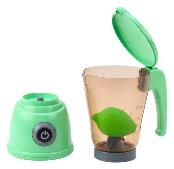 Električni blender za djecu s voćem i čašom, zeleni