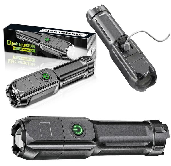 Džepna LED svjetiljka vodootporna, 3 načina, USB