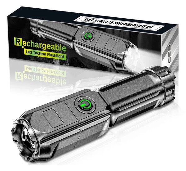 Džepna LED svjetiljka vodootporna, 3 načina, USB