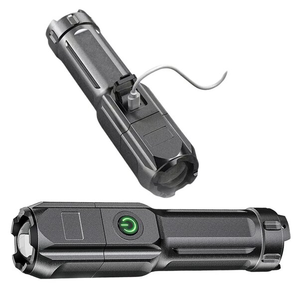Džepna LED svjetiljka vodootporna, 3 načina, USB