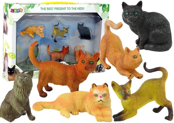 Set od 6 figurica domaćih mačaka