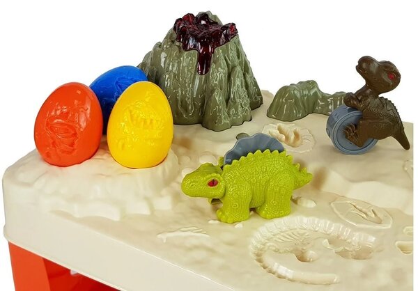 Stol za play dough s vulkanom i jajima dinosaura