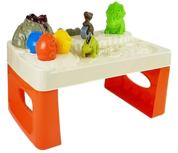 Stol za play dough s vulkanom i jajima dinosaura