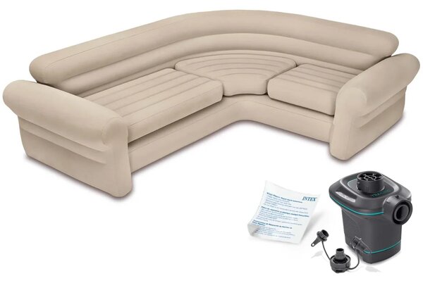 Napuhana kutna sofa 257 × 203 × 76 cm Intex 68575-66640