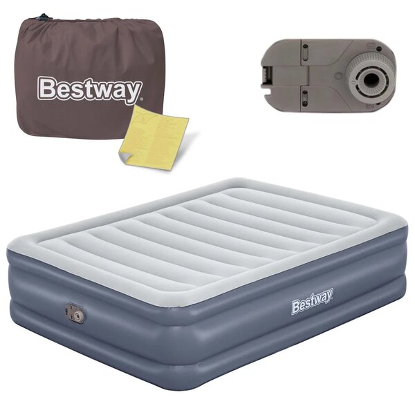 Madrac na napuhavanje 203 × 152 × 51 cm s električnom pumpom Bestway 6713I