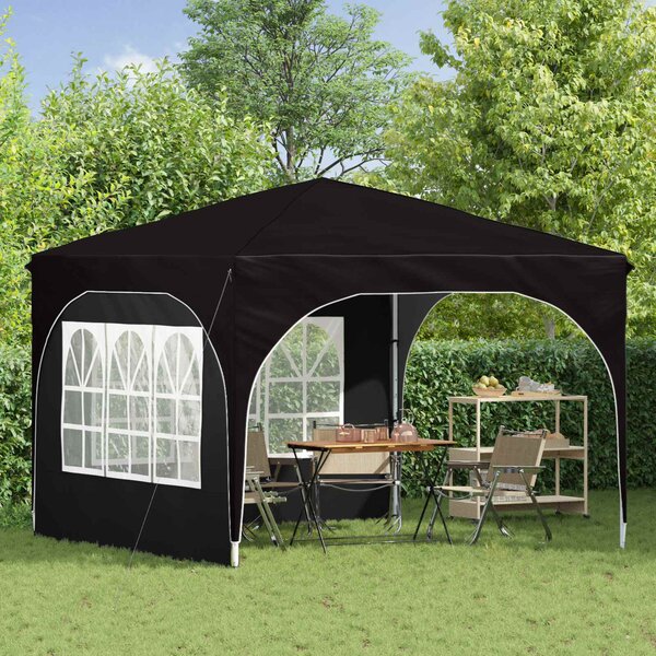 Rastezljivi šator za zabave 290 x 290 x 245 cm Crna - Crna / 290 x 290 x 245 cm