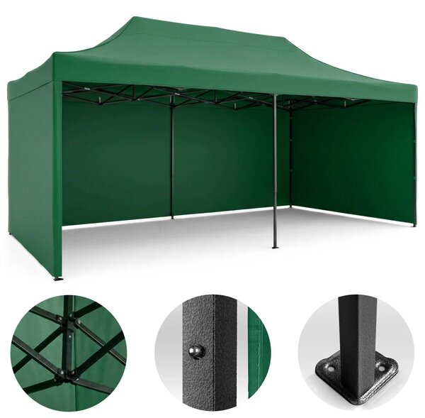 Vrtni paviljon Plonos 3 × 6 m s 3 zida, zeleni