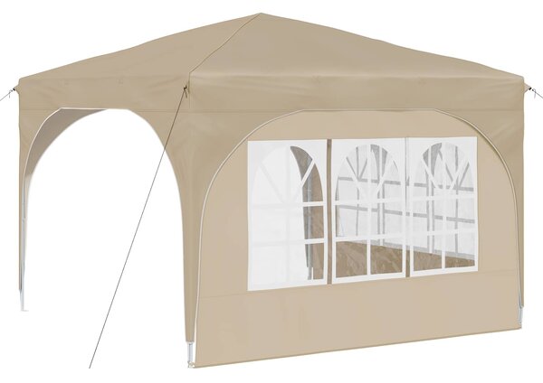 Rastezljivi šator za zabave 290 x 290 x 245 cm Krem - Krem / 290 x 290 x 245 cm