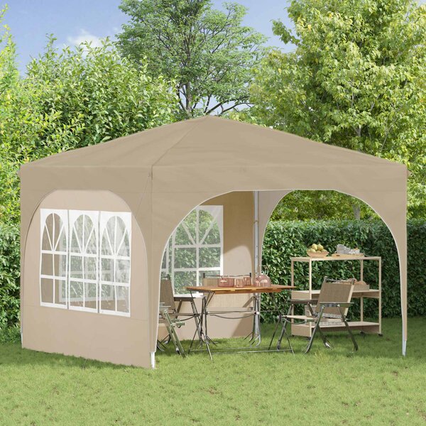 Rastezljivi šator za zabave 290 x 290 x 245 cm Krem - Krem / 290 x 290 x 245 cm