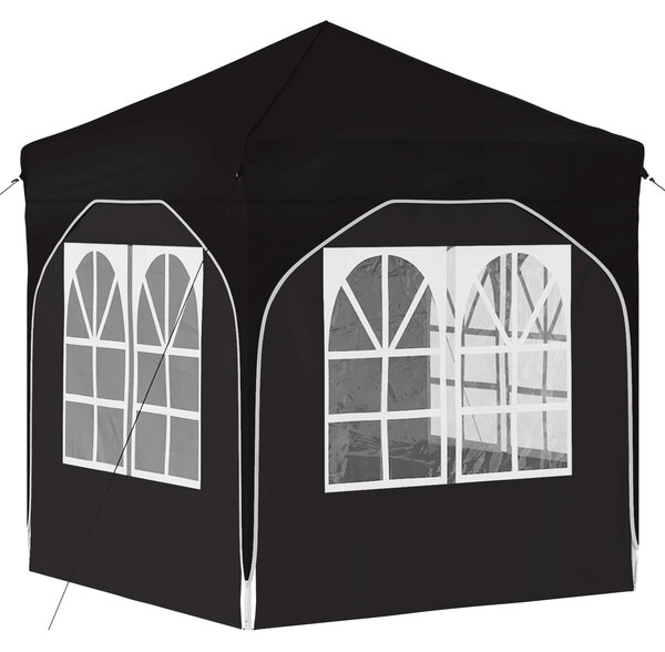 Rastezljivi šator za zabave 192 x 192 x 245 cm Crna - Crna / 192 x 192 x 245 cm