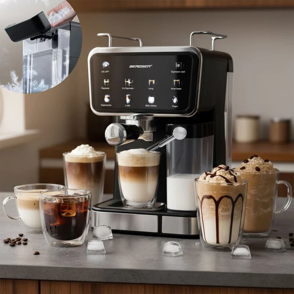 Espresso aparat Berdsen BD-773 20 bar s pjenjenjem crni
