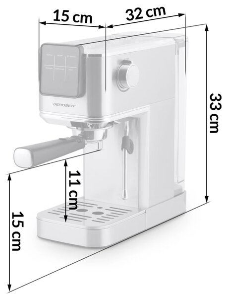 Espresso aparat Berdsen BD-770 20 bar srebrni