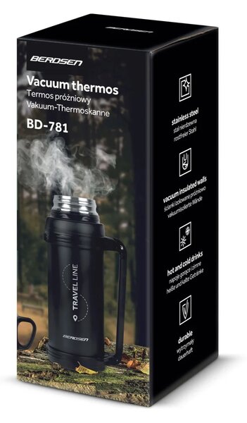 Vakuumska termosica Berdsen BD-781 1500 ml crna